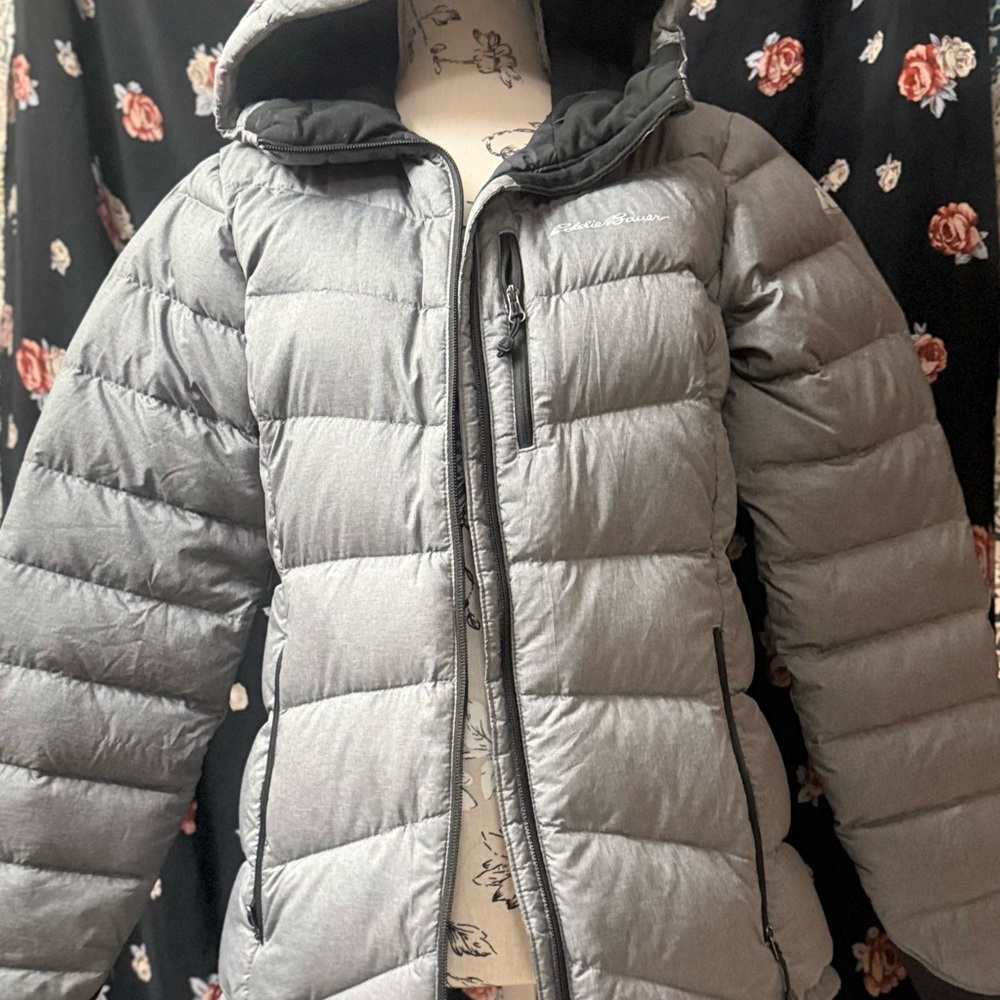 Women's Silver Puffer Jacket